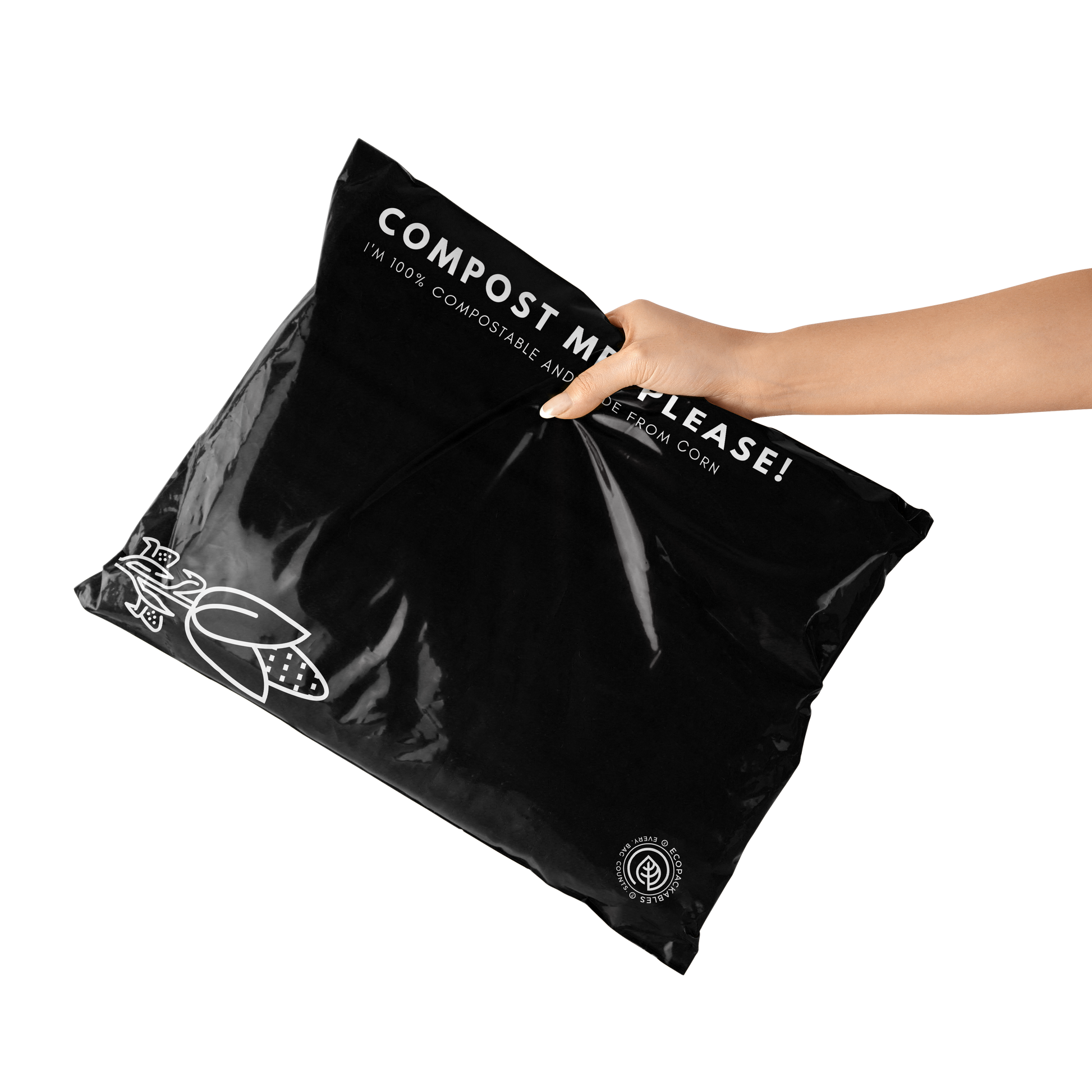 100% Compostable Transparent Poly Garment Bag Biodegradable T Shirt  Printing Skirt Pants Fashion Clothes 1000 Pack 