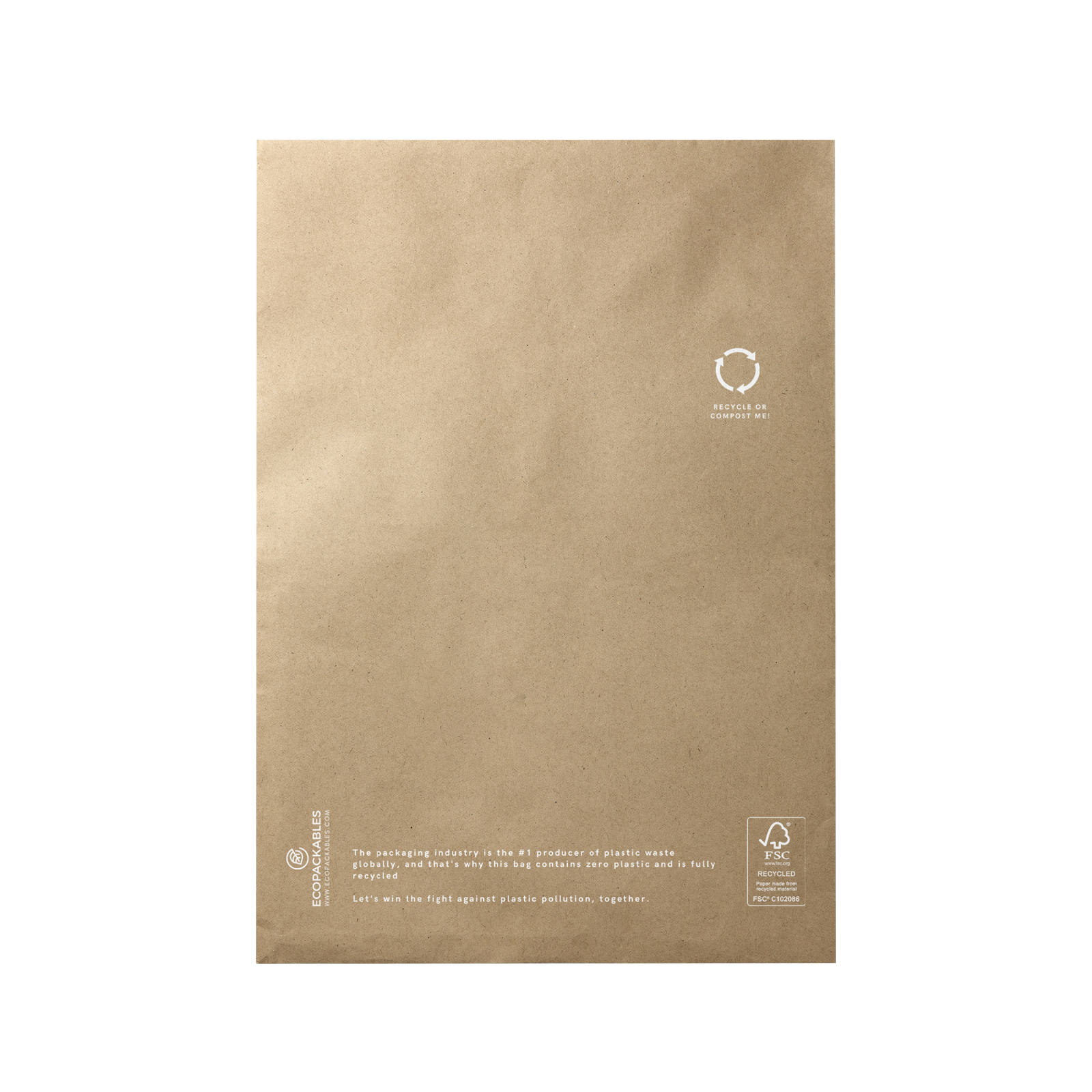 100% Post-Consumer Recycled Kraft Mailers - EcoPackables