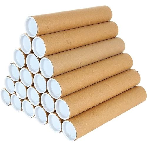 100% Recycled Paper Tubes stack of many- EcoPackables